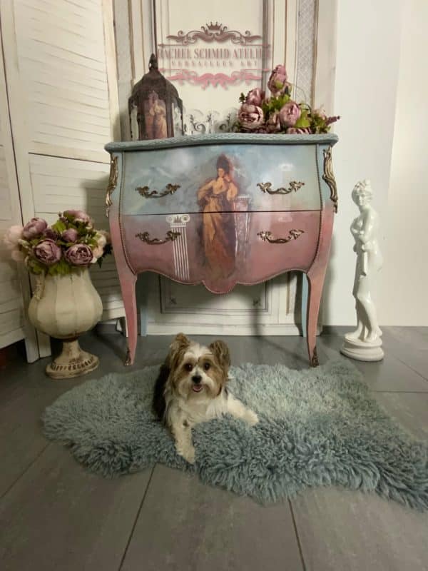 Antique chest of drawers with marble top - Image 6