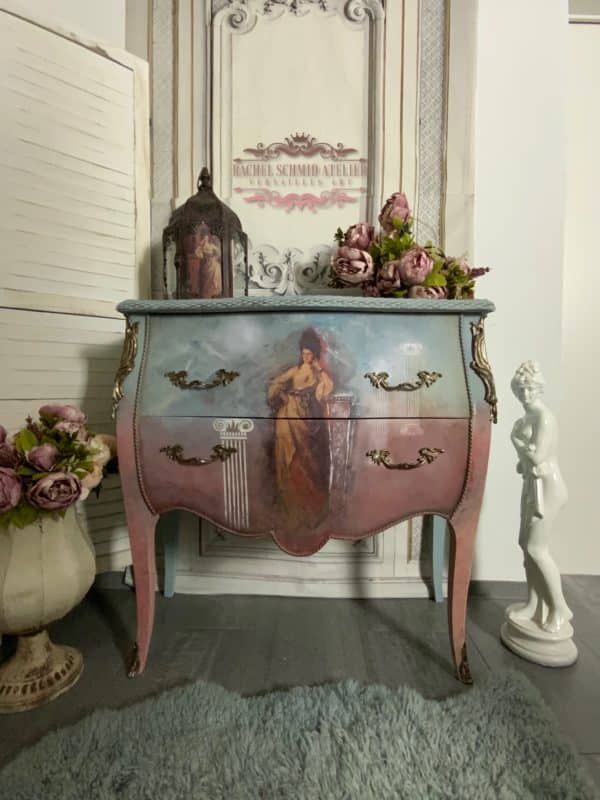 Antique chest of drawers with marble top - Image 4