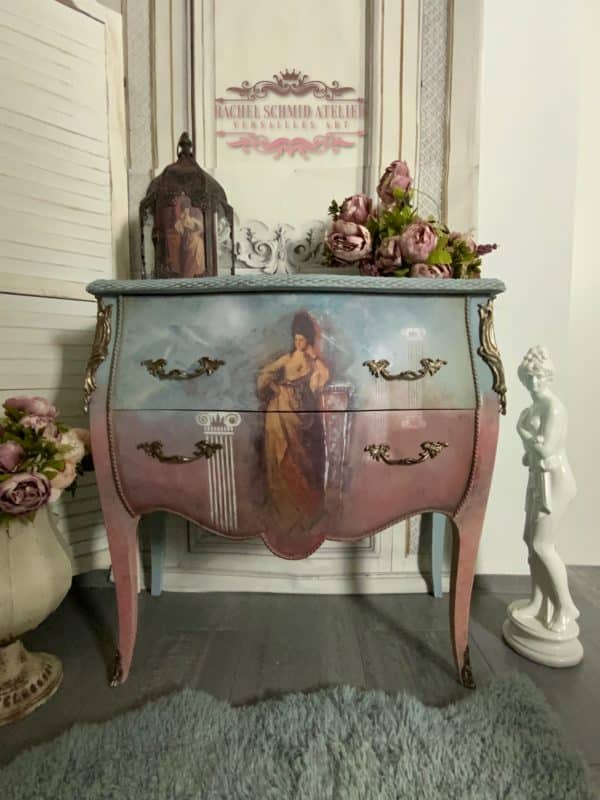 Antique chest of drawers with marble top