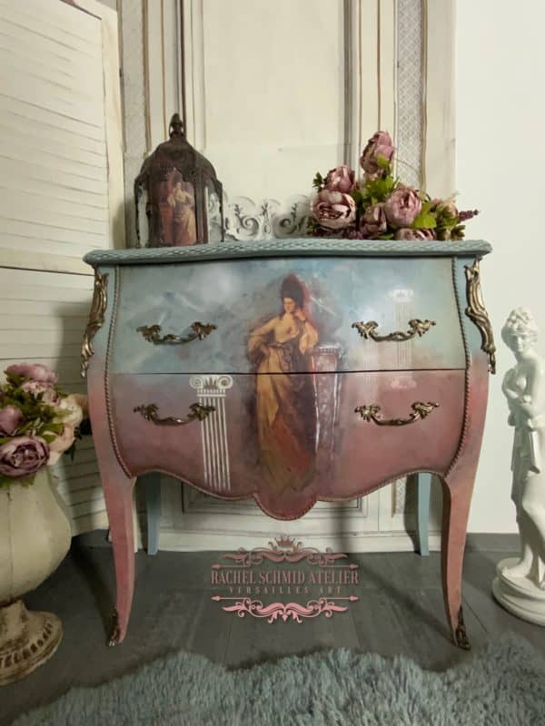 Antique chest of drawers with marble top - Image 5