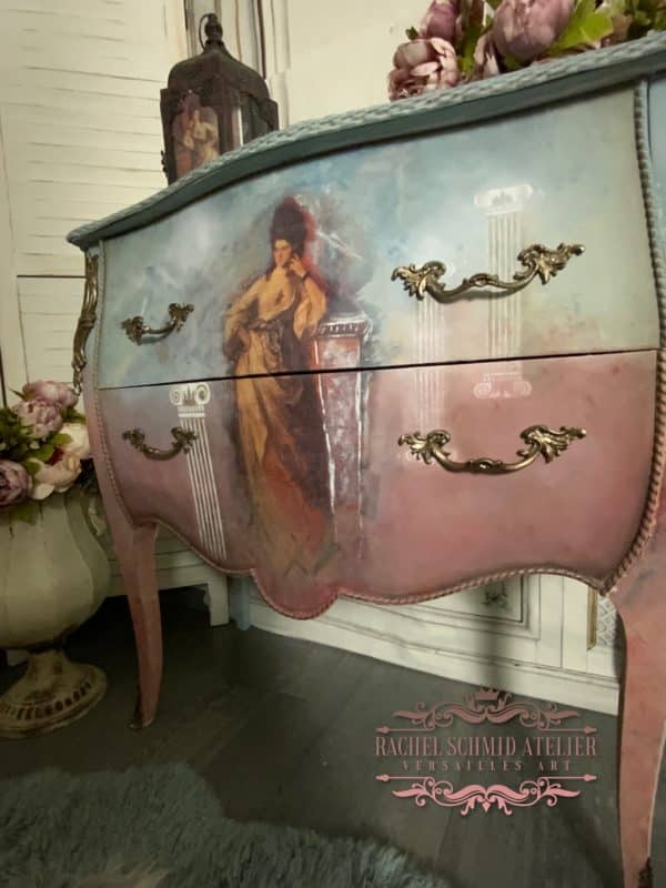 Antique chest of drawers with marble top - Image 2